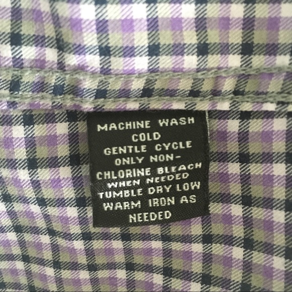 Saks Fifth Avenue Plaid Long Sleeve Button Up Shirt - Picture 7 of 7